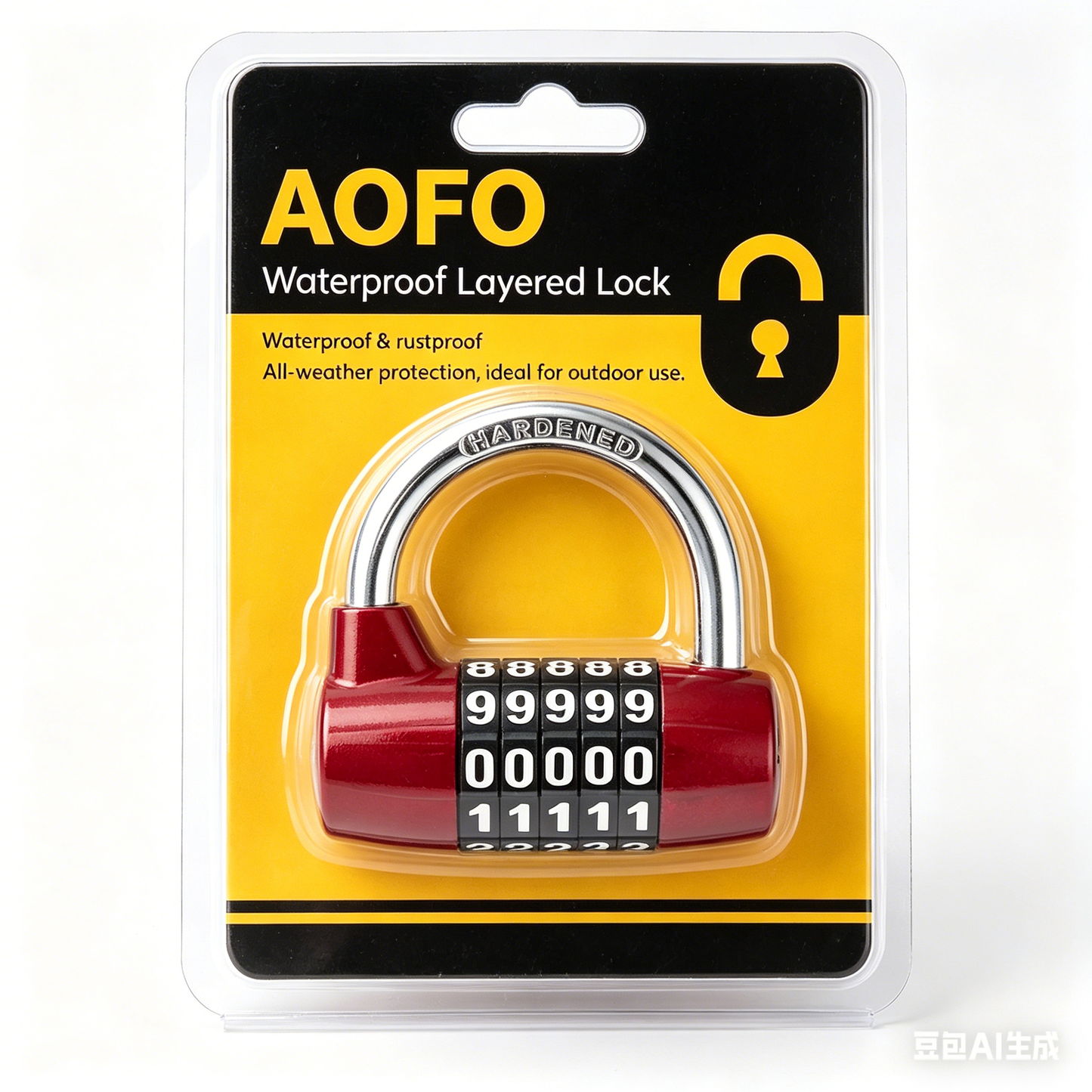 AOFO 4- DIGIT COMBINATION PADLOCK