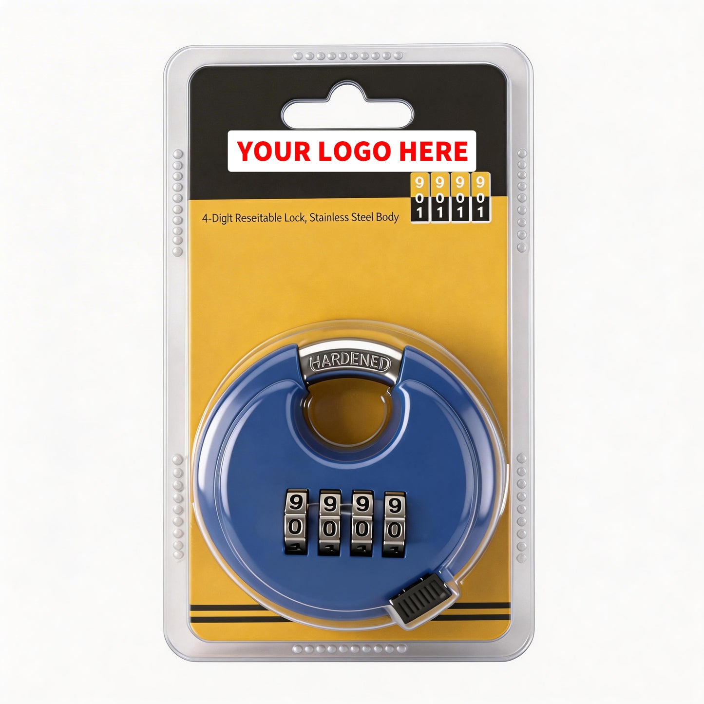 Platinum Series Stainless Steel 2-3/4" Combination Disc Lock, 48 Locks/Box