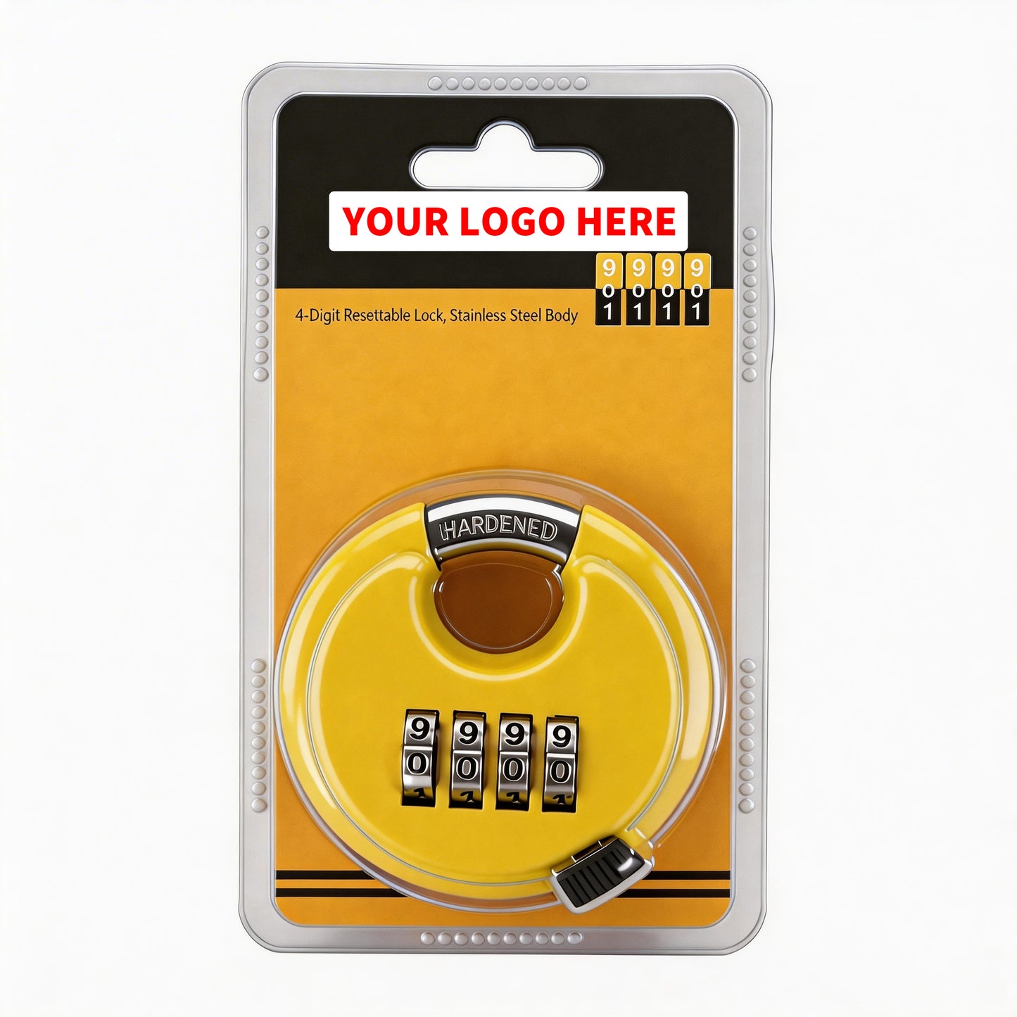 Platinum Series Stainless Steel 2-3/4" Combination Disc Lock, 48 Locks/Box
