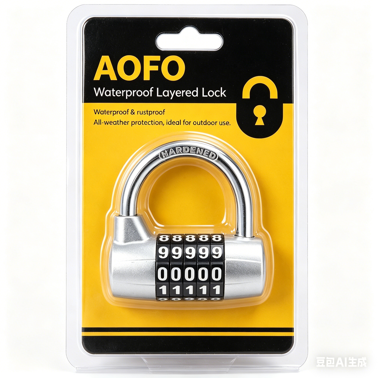 AOFO 4- DIGIT COMBINATION PADLOCK