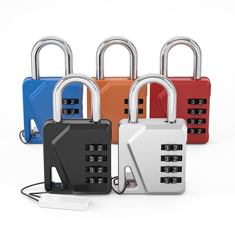 4-Digit Resettable Combination Padlock with Custom Logo Tag