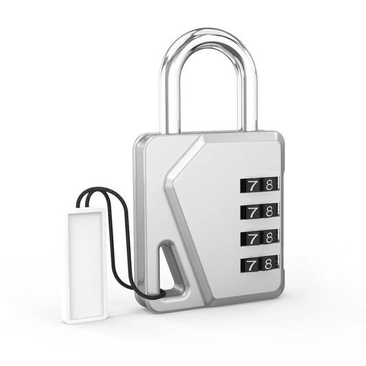 4-Digit Resettable Combination Padlock with Custom Logo Tag