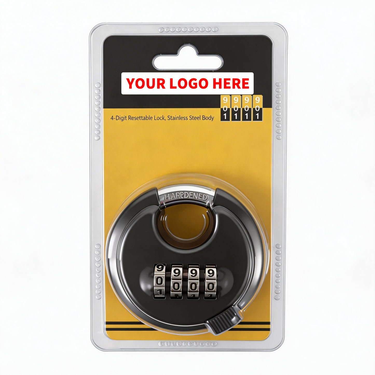 Platinum Series Stainless Steel 2-3/4" Combination Disc Lock, 48 Locks/Box