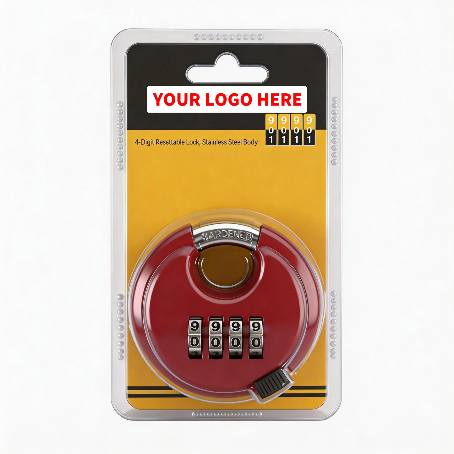 Platinum Series Stainless Steel 2-3/4" Combination Disc Lock, 48 Locks/Box