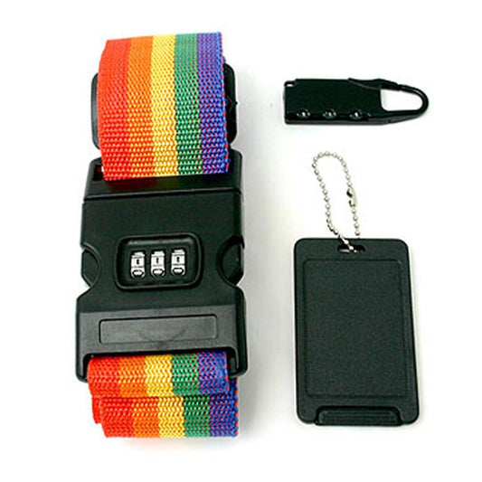 3-Digit Combination Luggage Strap & Tag Set
