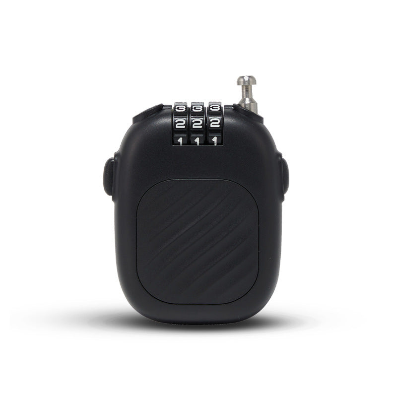 Mini Retractable Steel Wire Rope Combination Lock